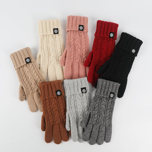 Knitted Gloves For Winter Outdoor Cycling