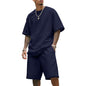 Mens Loose-Fit Summer Sports Short-Sleeve Suit