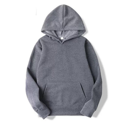AutumnWinter Fleece Solid-Color Hoodie Same Style As Loose-Fit Casual Sports Hoodie For Couples