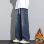 Mens Relaxed Wide Leg Minimalist And Comfortable Jeans