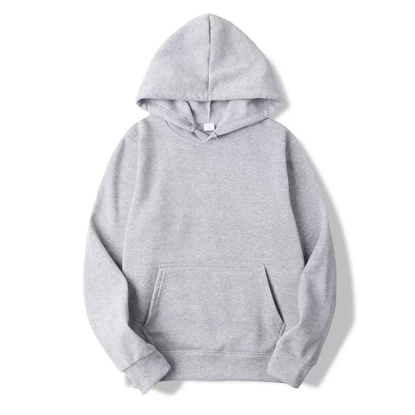 AutumnWinter Fleece Solid-Color Hoodie Same Style As Loose-Fit Casual Sports Hoodie For Couples