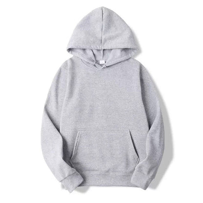 AutumnWinter Fleece Solid-Color Hoodie Same Style As Loose-Fit Casual Sports Hoodie For Couples