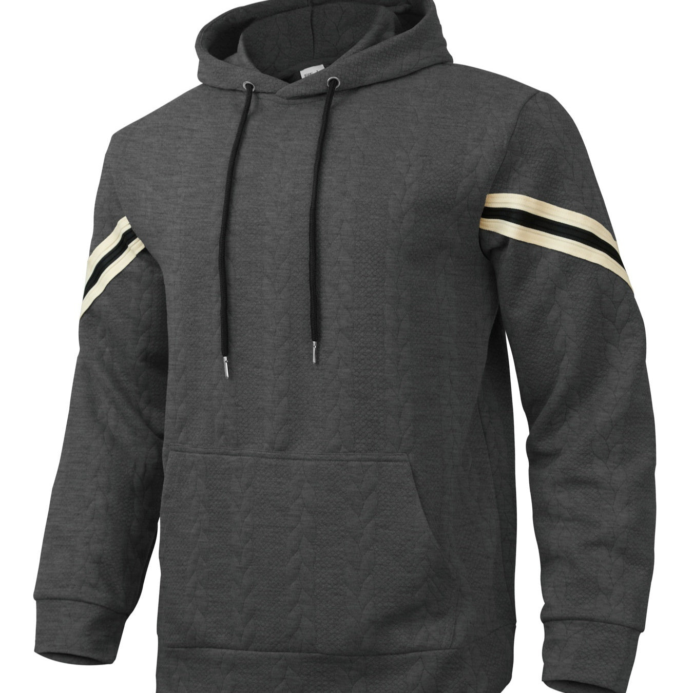 Jacquard-woven Thermal Outdoor Sports Trendy Hooded Hoodie For Men