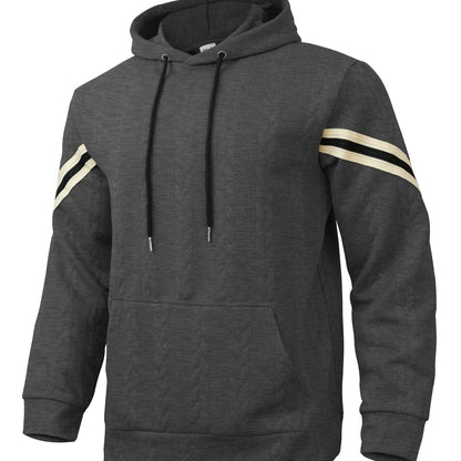 Jacquard-woven Thermal Outdoor Sports Trendy Hooded Hoodie For Men