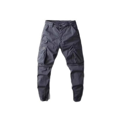 Retro-style Workwear Casual Wide-leg Jogger Pants