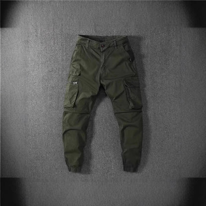 Retro-style Workwear Casual Wide-leg Jogger Pants