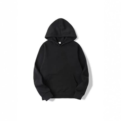 AutumnWinter Fleece Solid-Color Hoodie Same Style As Loose-Fit Casual Sports Hoodie For Couples