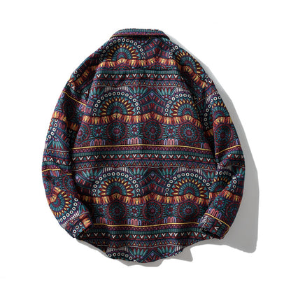 Men's Retro Fashion Long Sleeve Plaid Shirt