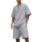 Mens Loose-Fit Summer Sports Short-Sleeve Suit
