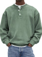 Mens Casual And Stylish Corduroy Ribbed Pullover