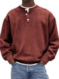 Mens Casual And Stylish Corduroy Ribbed Pullover