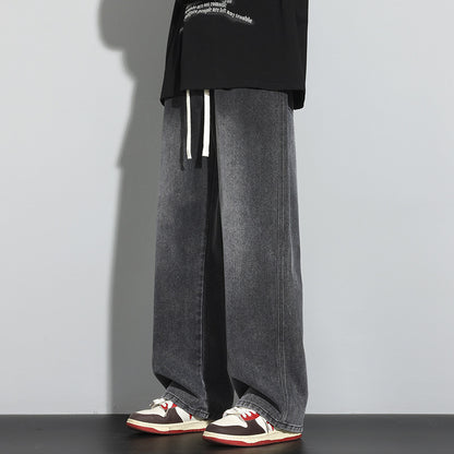 Mens Relaxed Wide Leg Minimalist And Comfortable Jeans