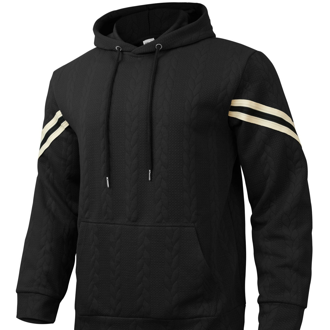 Jacquard-woven Thermal Outdoor Sports Trendy Hooded Hoodie For Men