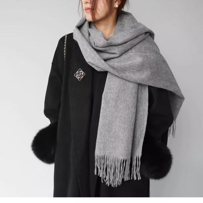 Mens Warm Versatile Solid-color Extra-thick Neck Gaiter