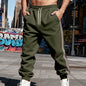 Men's Thickened Fleece-Lined Vertical-Stripe Sweatpants